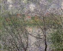 The Banks of the Seine or, Spring through the Trees (Claude Monet) - Muzeo.com
