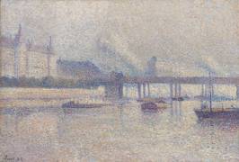 The Banks of the Seine River in Paris (Maximilien Luce) - Muzeo.com