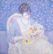 The Basket of Flowers (Frederick Carl Frieseke) - Muzeo.com