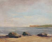 The Beach at Etretat (Gustave Courbet) - Muzeo.com