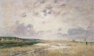 The Beach at Low Tide (Eugène Boudin) - Muzeo.com