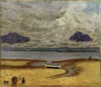 The beach at low tide, Arcachon (Pierre Bonnard) - Muzeo.com