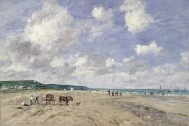 The Beach at Tourgeville (Eugène Boudin) - Muzeo.com