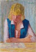 The Blonde in the Blue Vest (Pierre Bonnard) - Muzeo.com
