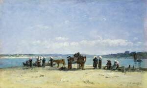 The Breton Fishermen's Wives (Eugène Boudin) - Muzeo.com