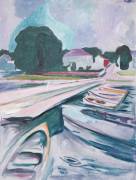 The Bridge at Aasgaardstrand (Edvard Munch) - Muzeo.com