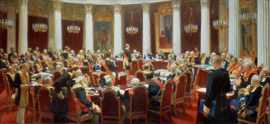 The Ceremonial Sitting of the State Council (Ilya Répine) - Muzeo.com