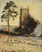The Church at East Knoyle (Lucien Pissarro) - Muzeo.com