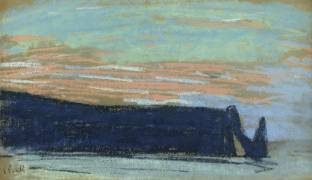 The Cliff at Etretat (Claude Monet) - Muzeo.com