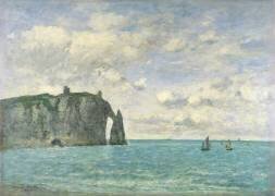 The Cliffs at Etretat (Eugène Boudin) - Muzeo.com