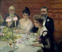 The Corner of the Table (Paul Chabas) - Muzeo.com