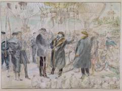 The Departure of Leon Michel Gambetta (French School) - Muzeo.com
