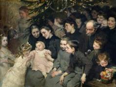 The Drop of Milk in Belleville: The Christmas Tree at the Dispensary (Henri Jules Jean Geoffroy) - Muzeo.com