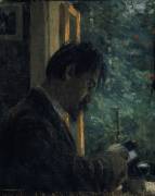 The Engraver Vasily Mathe (1856-1917) at Work (Alexej von Jawlensky) - Muzeo.com