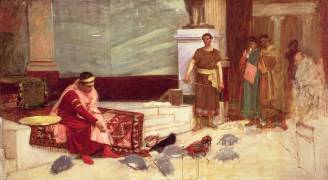 The Favourites of the Emperor Honorius (John William Waterhouse) - Muzeo.com