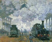 The Gare Saint-Lazare: Arrival of a Train (Claude Monet) - Muzeo.com