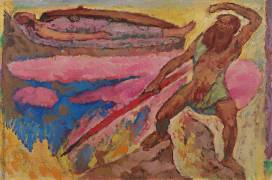 The god Odin (Wotan) et Brunnhilde (Koloman Moser) - Muzeo.com