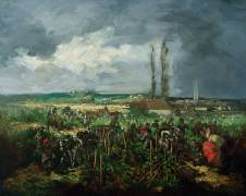 The Grape Harvest at Argenteuil (René Charles Louise Debreaux) - Muzeo.com