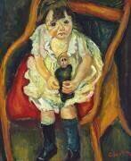 The little girl with the doll (Chaïm Soutine) - Muzeo.com