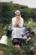The Milkmaid (Joaquin Sorolla y Bastida) - Muzeo.com