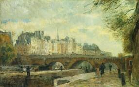 The New Bridge of the City (Albert Lebourg) - Muzeo.com