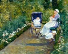 The Nurse : Children in a Garden (Mary Cassatt) - Muzeo.com