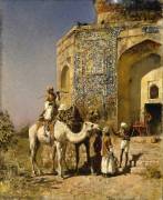 The Old Blue-Tiled Mosque Outside of Delhi (Edwin Lord Weeks) - Muzeo.com