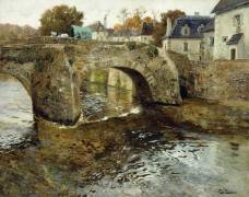 The Old Stone Bridge (Frits Thaulow) - Muzeo.com