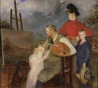 The Painter Thaulow and his Children (Jacques-Emile Blanche) - Muzeo.com