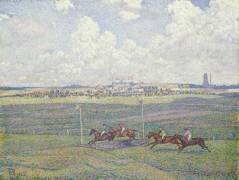 The Racecourse at Boulogne-sur-Mer (Theo van Rysselberghe) - Muzeo.com