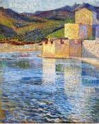 The Ramparts of Collioure (Henri Martin) - Muzeo.com