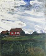 The Red House (Edvard Munch) - Muzeo.com