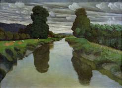 The Risle River near Berville (Félix Vallotton) - Muzeo.com