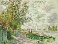 The Riverbank at Gennevilliers (Claude Monet) - Muzeo.com