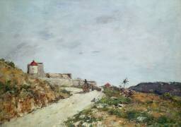 The Road to the Citadel at Villefranche (Eugène Boudin) - Muzeo.com
