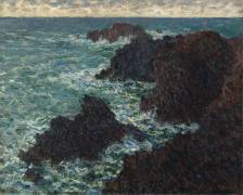 The Rocks at Belle-Île, the wild coast (Claude Monet) - Muzeo.com