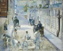 The Rue Mosnier with Workmen (Edouard Manet) - Muzeo.com