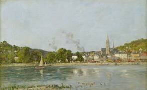 The Seine at Caudebec-en-Caux (Eugène Boudin) - Muzeo.com