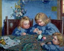 The sewing lesson (Maurice Denis) - Muzeo.com