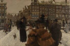The Singel Bridge at the Paleisstraat in Amsterdam (George Hendrik Breitner) - Muzeo.com