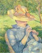 The Straw Hat (Theo van Rysselberghe) - Muzeo.com