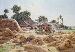 The Threshing Machine (Albert Gabriel Rigolot) - Muzeo.com