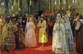 The Tsar choosing a Bride (Ilya Répine) - Muzeo.com
