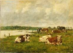 The Valley of the Touques (Eugène Boudin) - Muzeo.com