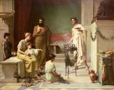 The Visit of a Sick Child to the Temple of Aesculapius (John William Waterhouse) - Muzeo.com