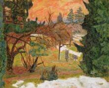 The Washing Line in the Park at le Grand-Lemps (Pierre Bonnard) - Muzeo.com