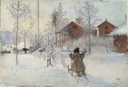 The Yard and Wash-House (Carl Larsson) - Muzeo.com