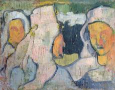 Three Breton Women in Widow's Bonnets (Emile Bernard) - Muzeo.com