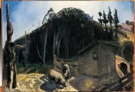 Three Pigs and a Mountain (George Wesley Bellows) - Muzeo.com