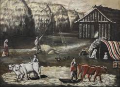 Threshing Yard (Niko Pirosmani) - Muzeo.com